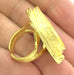 Adjustable Ring Blank, (25mm blank )  Gold Plated Brass G5404