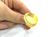 Adjustable Ring Blank, (25mm blank )  Gold Plated Brass G5404