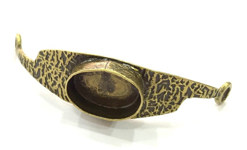 Antique Bronze Brass Blank (18x13mm blank) , Mountings Bracelet Components G5419