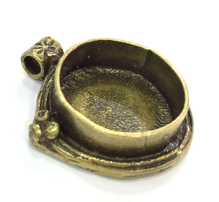 Antique Bronze Brass Blank (20mm blank) , Mountings  G5421