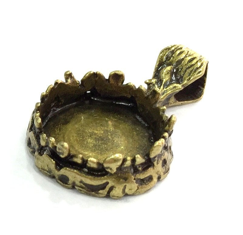 Antique Bronze Brass Blank (16mm blank) , Mountings  G5423