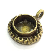 Antique Bronze Brass Blank (10mm blank) , Mountings  G5428