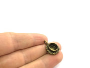 Antique Bronze Brass Blank (10mm blank) , Mountings  G5428