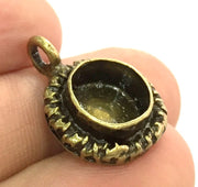 Antique Bronze Brass Blank (10mm blank) , Mountings  G5428
