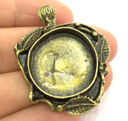 Antique Bronze Brass Blank (25mm blank) , Mountings  G5431