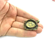 Antique Bronze Brass Blank (25mm blank) , Mountings  G5431