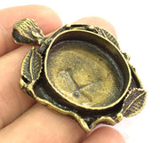 Antique Bronze Brass Blank (25mm blank) , Mountings  G5431