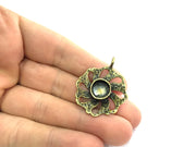 Antique Bronze Brass Blank (10mm blank) , Mountings  G5432