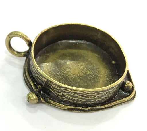 Antique Bronze Brass Blank (20mm blank) , Mountings  G5436
