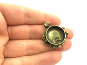 Antique Bronze Brass Blank (20mm blank) , Mountings  G5439