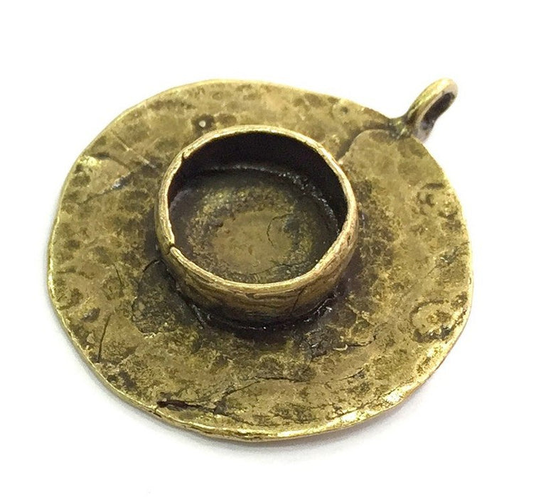 Antique Bronze Brass Blank (12mm blank) , Mountings  G5440