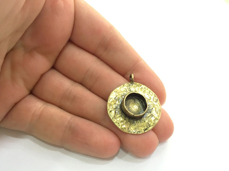 Antique Bronze Brass Blank (12mm blank) , Mountings  G5440