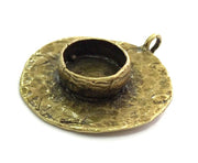 Antique Bronze Brass Blank (12mm blank) , Mountings  G5440