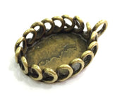 Antique Bronze Brass Blank (25x18mm blank) , Mountings  G5442