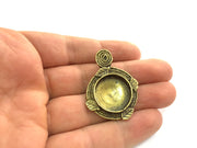 Antique Bronze Brass Blank (20mm blank) , Mountings  G5448