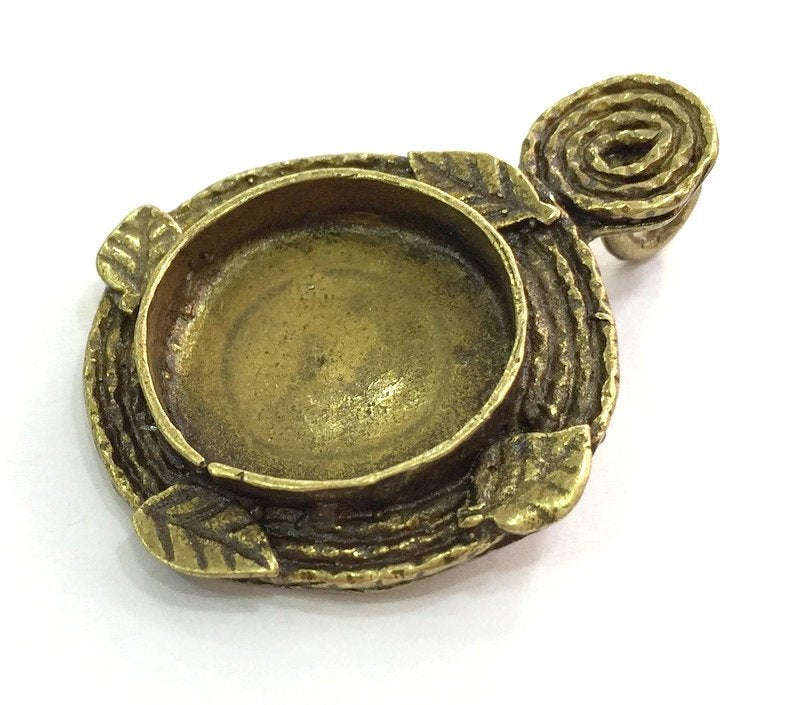Antique Bronze Brass Blank (20mm blank) , Mountings  G5448