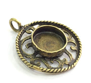 Antique Bronze Brass Blank (16mm blank) , Mountings  G5450