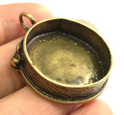Antique Bronze Brass Blank (24mm blank) , Mountings  G12299