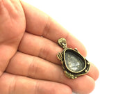 Antique Bronze Brass Blank (18x13mm drop blank) , Mountings  G5459