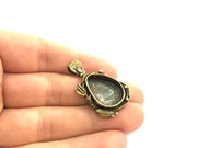 Antique Bronze Brass Blank (18x13mm drop blank) , Mountings  G5459