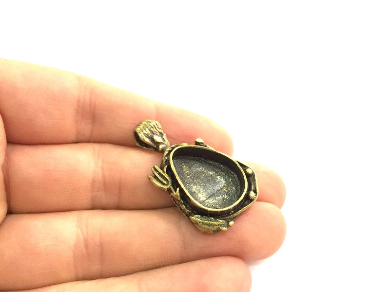 Antique Bronze Brass Blank (18x13mm drop blank) , Mountings  G5459