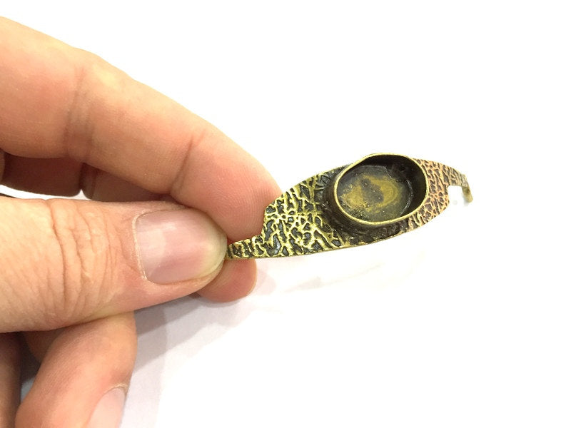 Antique Bronze Brass Blank (18x13mm blank) , Mountings Bracelet Components G5419
