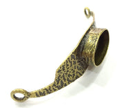 Antique Bronze Brass Blank (18x13mm blank) , Mountings Bracelet Components G5419