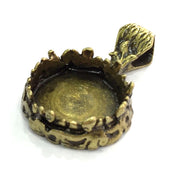 Antique Bronze Brass Blank (16mm blank) , Mountings  G5423