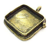 Antique Bronze Brass Blank (25x25mm blank) , Mountings  G5429