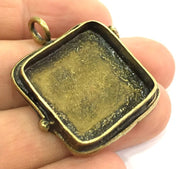 Antique Bronze Brass Blank (25x25mm blank) , Mountings  G5429