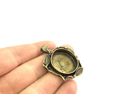 Antique Bronze Brass Blank (25mm blank) , Mountings  G5431