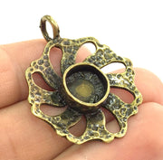 Antique Bronze Brass Blank (10mm blank) , Mountings  G5432