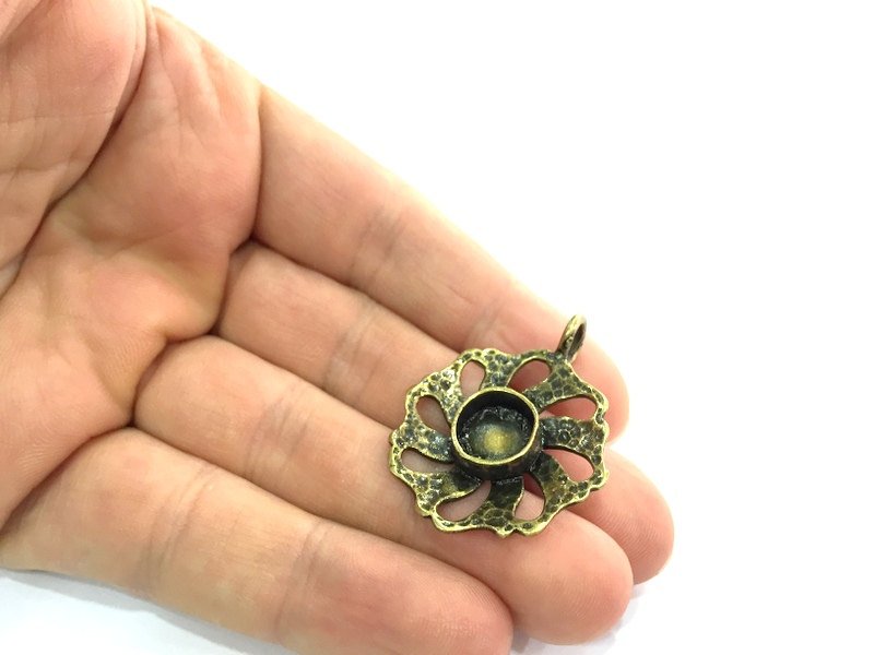 Antique Bronze Brass Blank (10mm blank) , Mountings  G5432