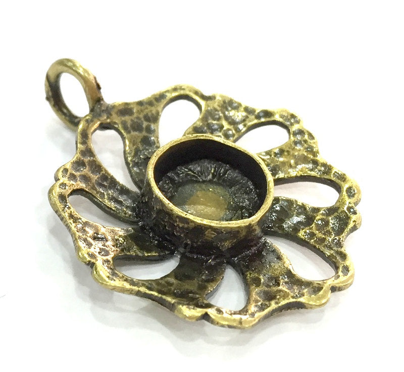 Antique Bronze Brass Blank (10mm blank) , Mountings  G5432
