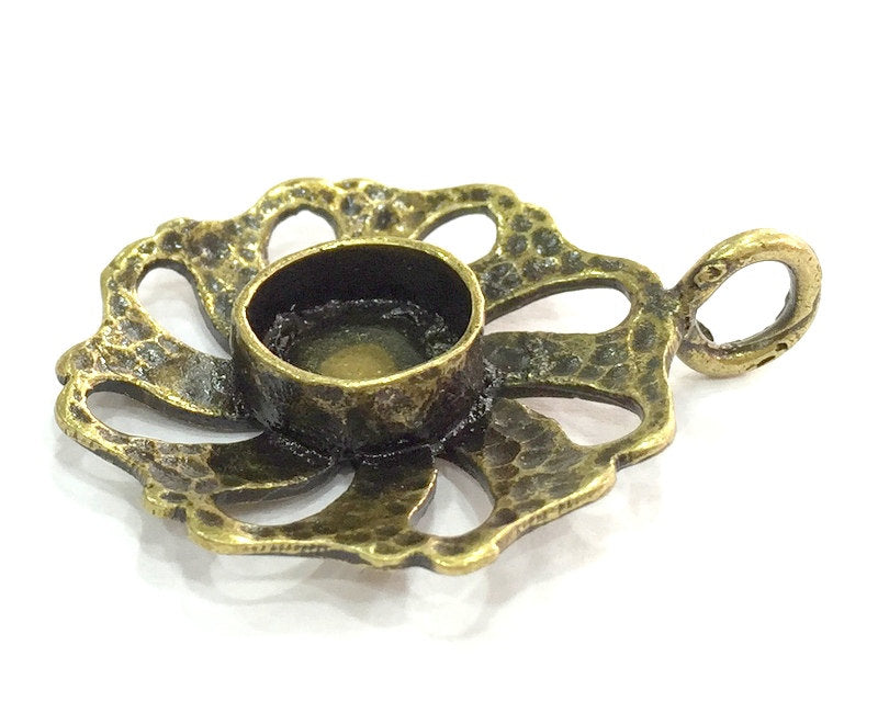 Antique Bronze Brass Blank (10mm blank) , Mountings  G5432