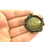 Antique Bronze Brass Blank (30mm blank) , Mountings  G5433