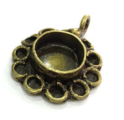 Antique Bronze Brass Blank (10mm blank) , Mountings  G5434