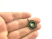 Antique Bronze Brass Blank (10mm blank) , Mountings  G5434