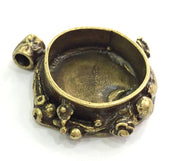 Antique Bronze Brass Blank (20mm blank) , Mountings  G5439