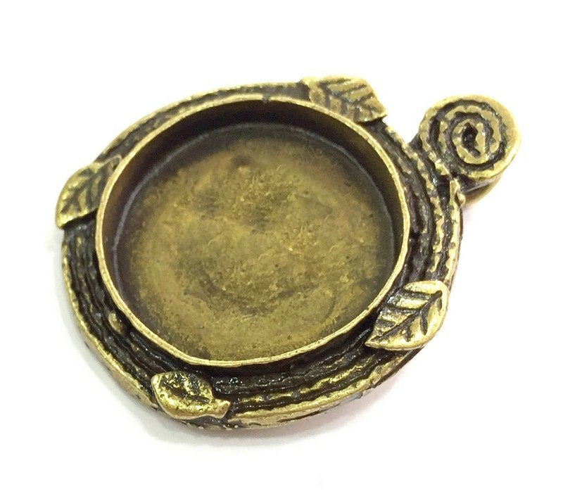 Antique Bronze Brass Blank (25mm blank) , Mountings  G5441