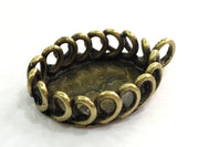 Antique Bronze Brass Blank (25x18mm blank) , Mountings  G5442