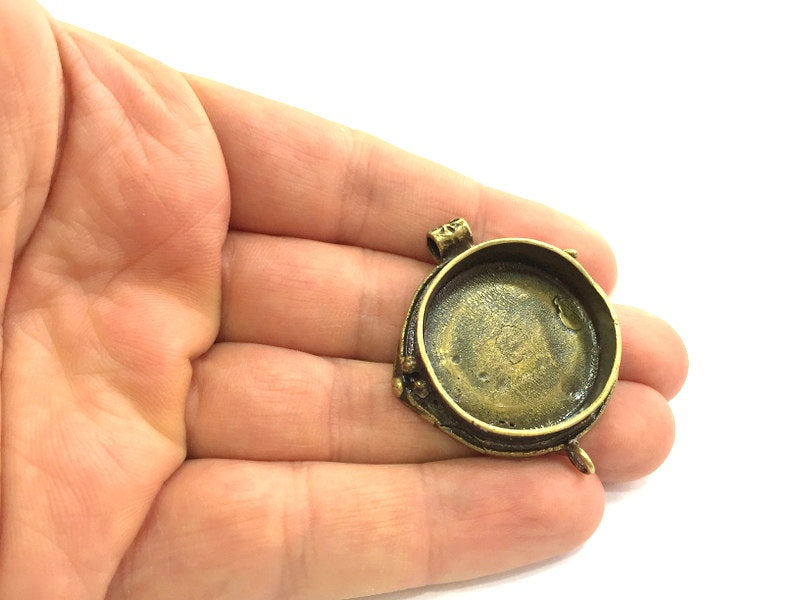 Antique Bronze Brass Blank (29mm blank) , Mountings  G5445