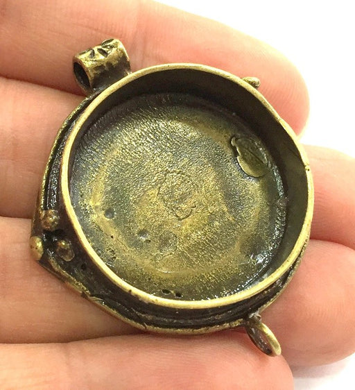 Antique Bronze Brass Blank (29mm blank) , Mountings  G5445
