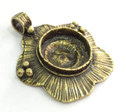 Antique Bronze Brass Blank (16mm blank) , Mountings  G5453