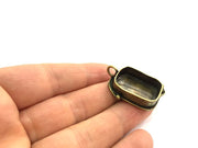Antique Bronze Brass Blank (30x22mm blank) , Mountings  G5463