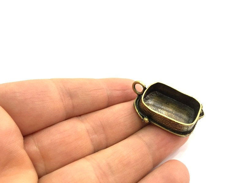 Antique Bronze Brass Blank (30x22mm blank) , Mountings  G5463