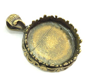 Antique Bronze Brass Blank (25mm blank) , Mountings  G5468