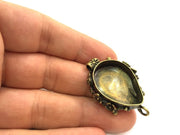 Antique Bronze Brass Blank (28x22mm blank) , Mountings  G5470