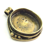 Antique Bronze Brass Blank (25mm blank) , Mountings  G5472