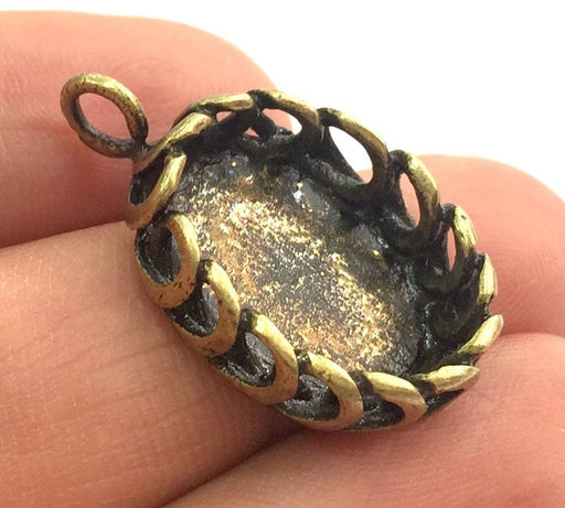 Antique Bronze Brass Blank (20x15mm blank) , Mountings  G5476